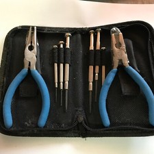 Precision Mini Tool Set with Zippered Storage Case 8 PC. With Free Pocket Knife