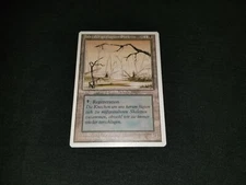 MTG 1x 4th Edition MP German FWB MISPRINT Drudge Skeletons / Swamp (art)