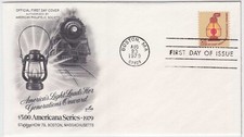 TurtlesTradingPost- America's Light $5 Stamp -1979 FDC #1612- Artcraft Cachet