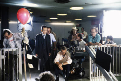 Director Philippe de Broca the set of his film La Gitane in Paris - Old Photo