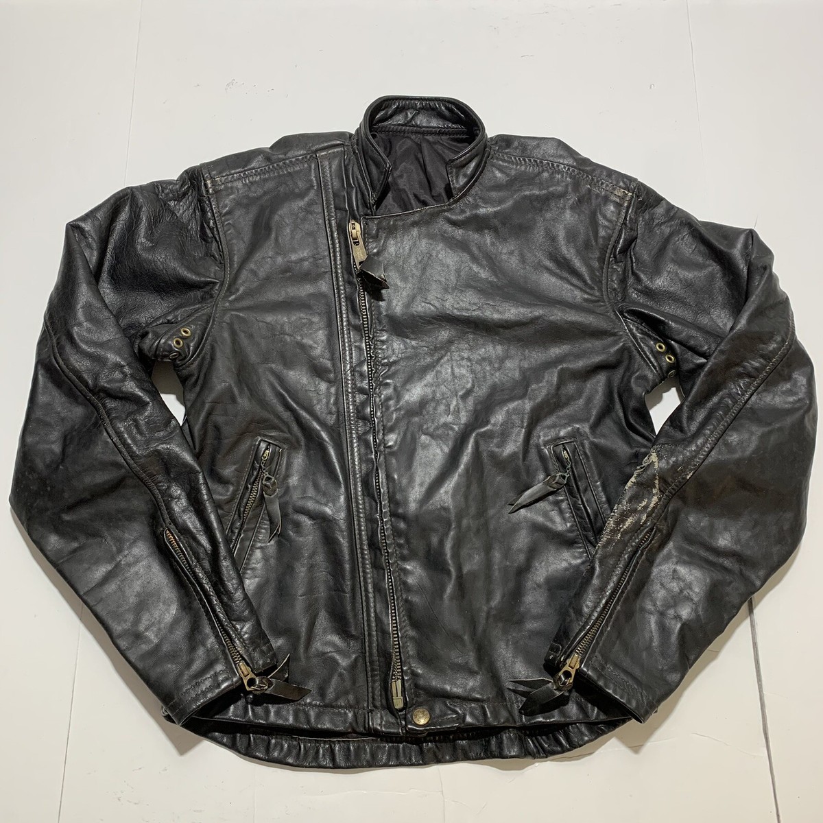 vintage leather double riders jacket|メンズ vintage leather double riders jacket|メンズ