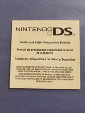 Nintendo DS Health and Safety Precautions Booklet