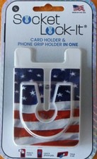 Socket Lock-It Card Holder  Phone Grip Holder in One American Flag