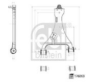Original Febi Bilstein Lenker RadaufhäNgung 176063 FüR Land Rover