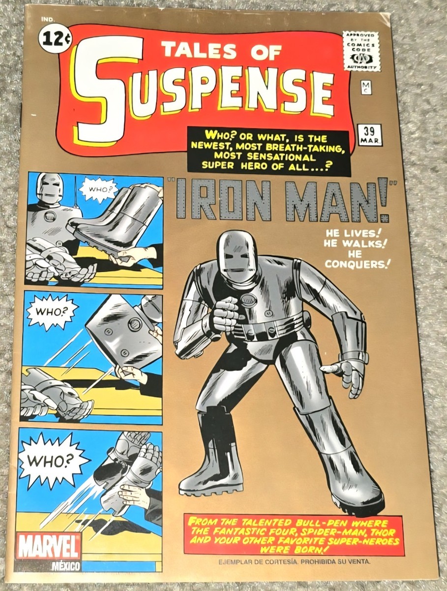 マーベル　本 SCARCE Tales Suspense 39 MX Televisa 1st App Iron Man Kirby Bronze