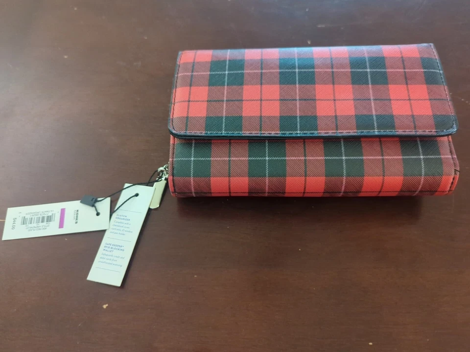 Cartera mujer a cuadros roja y negra Kohl’s APT. 9 ¡Nuevo!! Foto 3 de 4