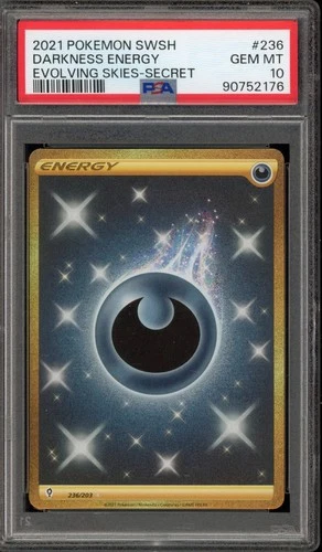 Pokemon Darkness Energy Evolving Skies Secret Rare #236 PSA 10 Gem Mint
