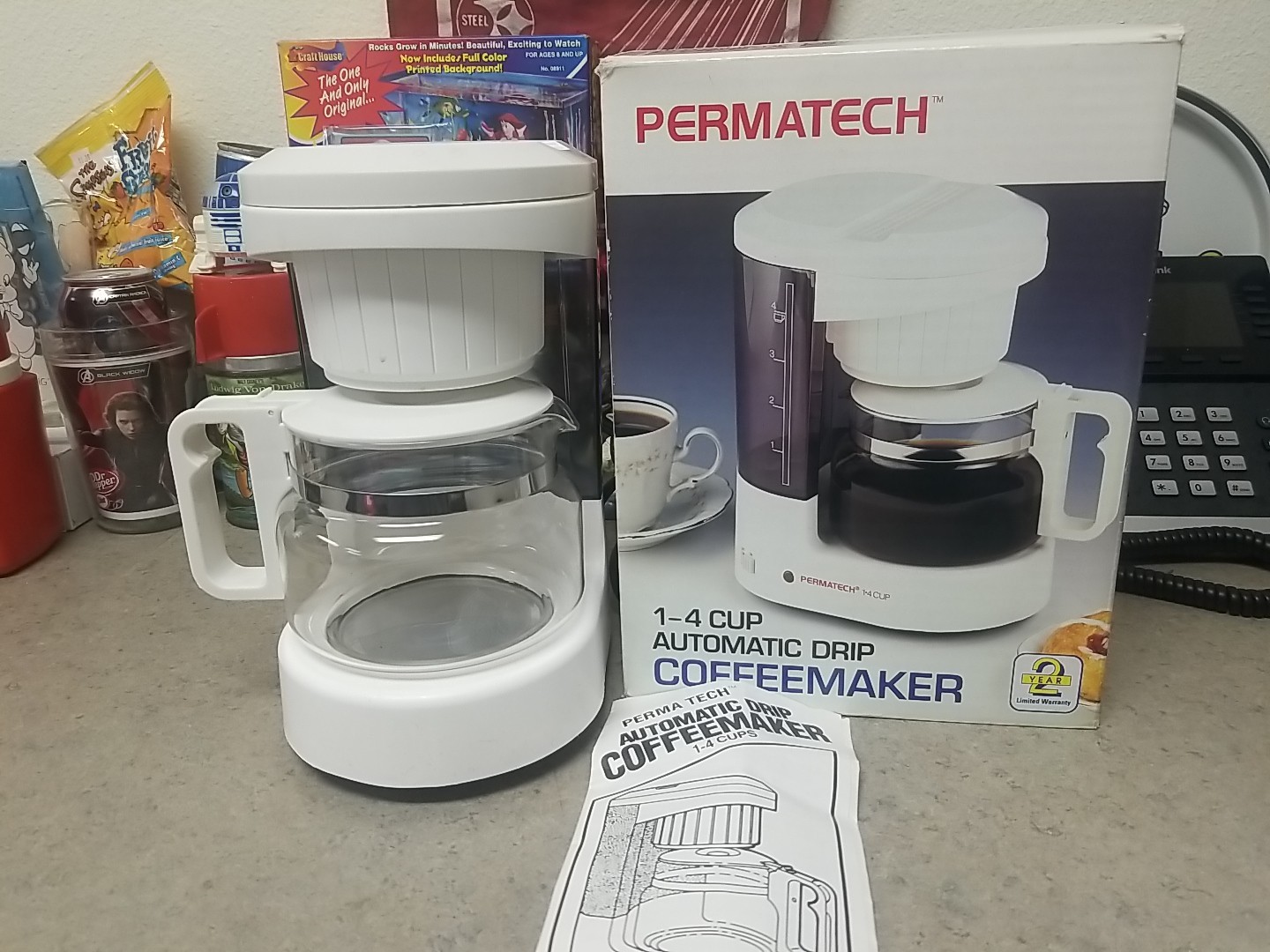 1 To 4 Cup. Easy To Use, Easy To Clean!!  Permatech  White
