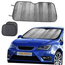 Windshield Sun Shade, Car Window Shade as Bonus by Keep Vehicle Cool Silver