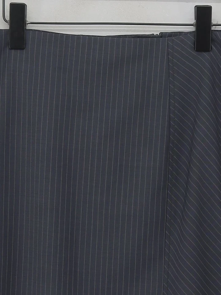 Falda midi para mujer Austin Reed UK 10 gris poliéster Foto 3 de 4