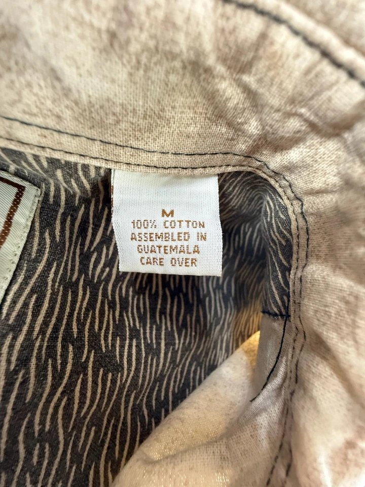 Western Plains Trading Co. Men’s Medium Button Shirt Black Wolf Hunt AOP - Image 4 of 4