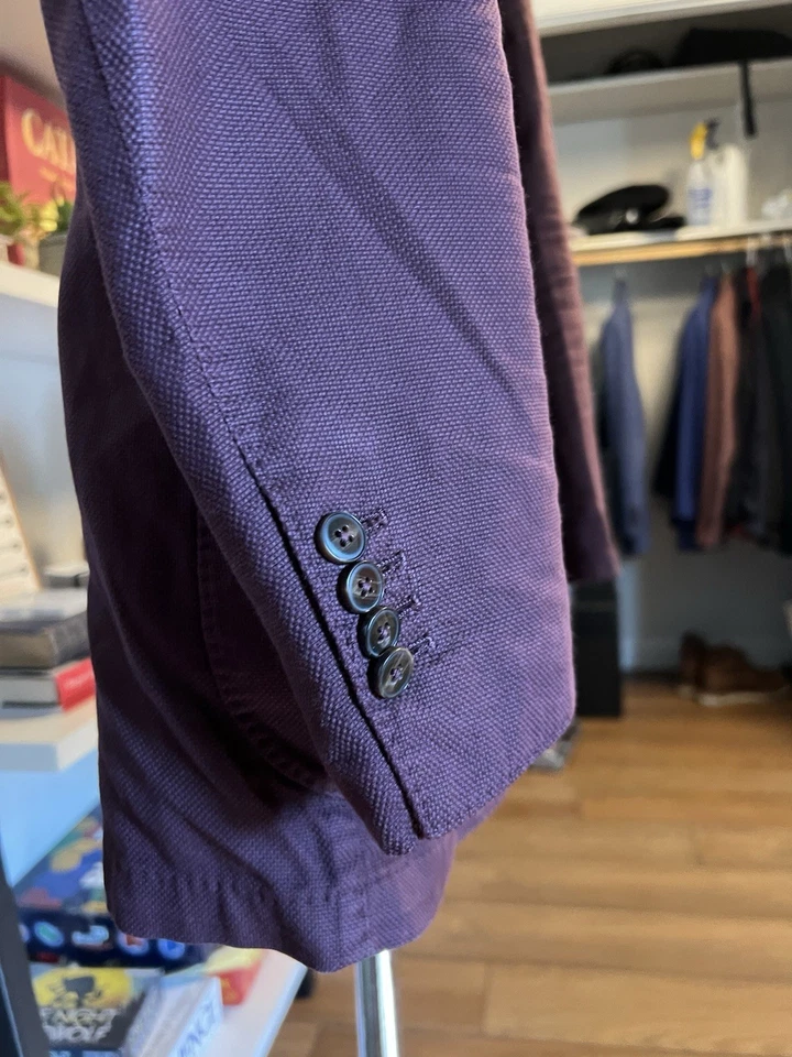 Abrigo deportivo LBM 1911 algodón rojo - talla 56eu/44R Foto 3 de 4