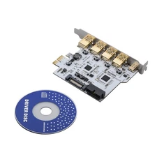 1pc PCIE to USB3.2 GEN1 Expansion Card 4 Port 19 Pin Type-A Type-C PCI Converter