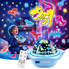 Onefire Star Projector Night Light for Kids, Dimmable, Remote, Dinosaur Toys Gif