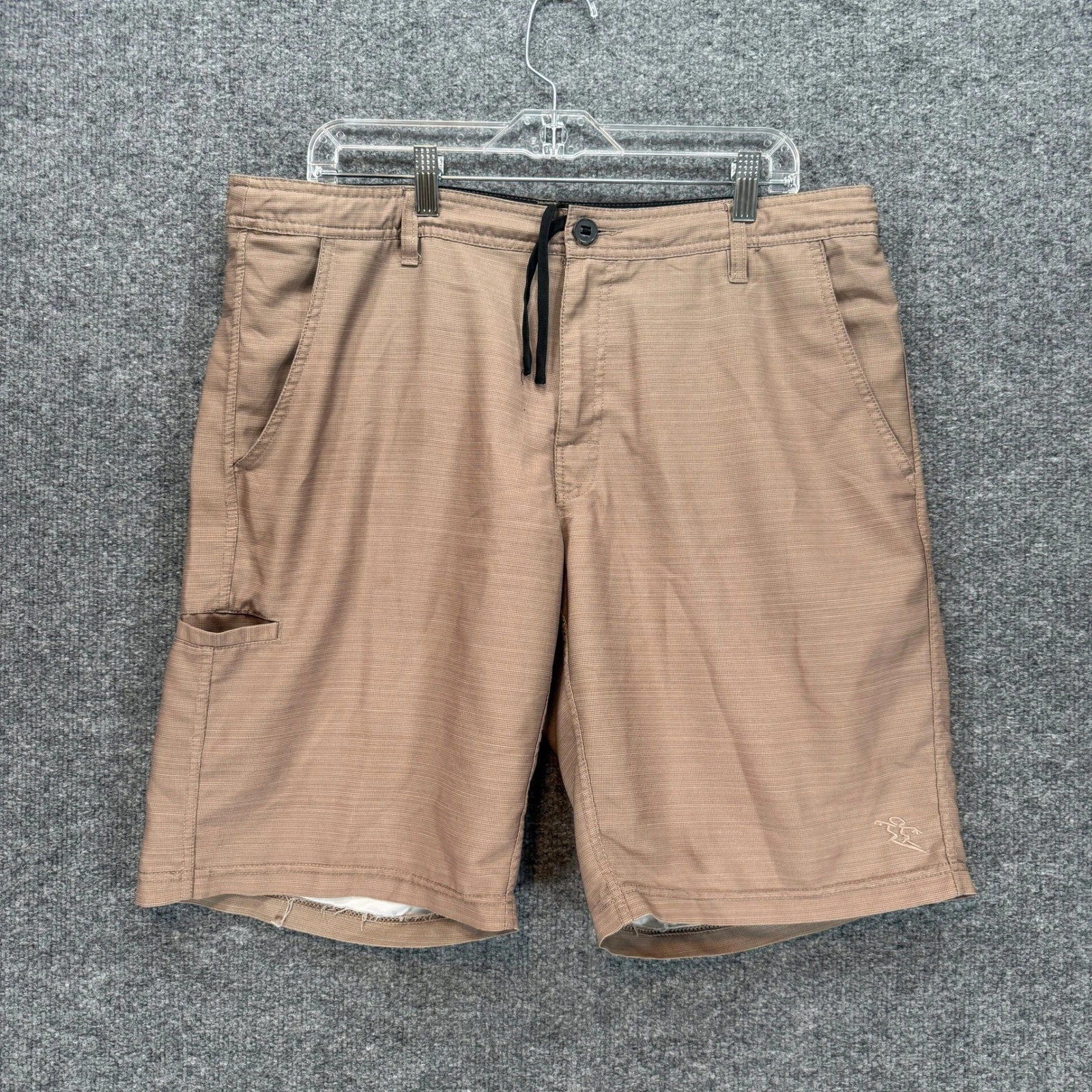 Da Hui Hybrid Shorts Mens 36 Tan Quick Dry Surf Boardshorts Walk Shorts Casual