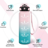 Trinkflasche 1L Motswedi Auslaufsicher Mit Strohhalm, Bpa-Frei, Sportflasche