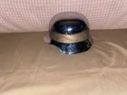 VTG Orginal WWII German Military Helmet ET 62 #1387 Chrome Biker Helmet No Liner