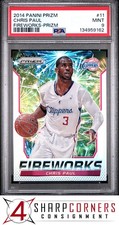 2014 PANINI PRIZM FIREWORKS SILVER #11 CHRIS PAUL POP 5 PSA 9