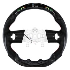 3k Real Carbon Fiber Led Steering Wheel For Jeep Wrangler Jl/jt Gladiator 18+