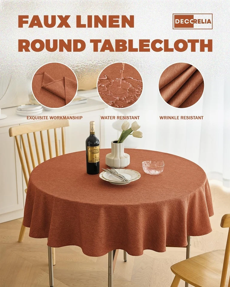 Mantel redondo de granja de otoño para interior/exterior, cosecha acción de gracias fau... Foto 4 de 4