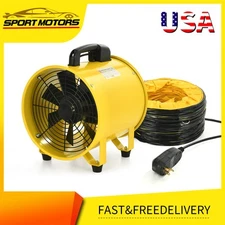 12" Blower w/5M Flexible Duct w/GFCI Plug Portable Exhaust Ventilator  520W
