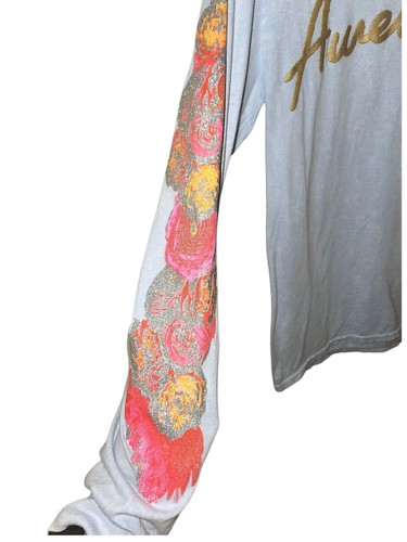 Taylor Swift T-Shirt Awesome/"ME!" Size S Blue Long Sleeve Floral Glitter Eras - Picture 4 of 6