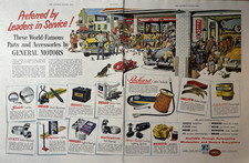1953 General Motors United Service Parts Automotive Leaders Service VTG Print Ad