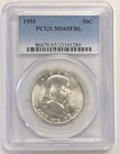 1955 Franklin Half Dollar PCGS MS65 FBL - View Photos  Blast White #Z328