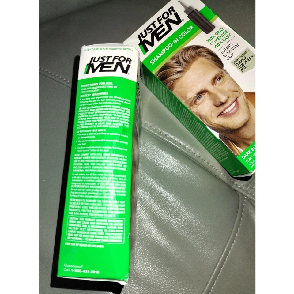 Только для мужчин 2 упаковки темно блондинка/светло-коричневый новый в коробке поврежденная коробка цвет волос - Изображение 2 из 4