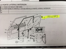 COPPIA 2 PATTINI SCORRIVETRO PORTA  DX=SX  PER FIAT PANDA 141 modelli 1986/2002