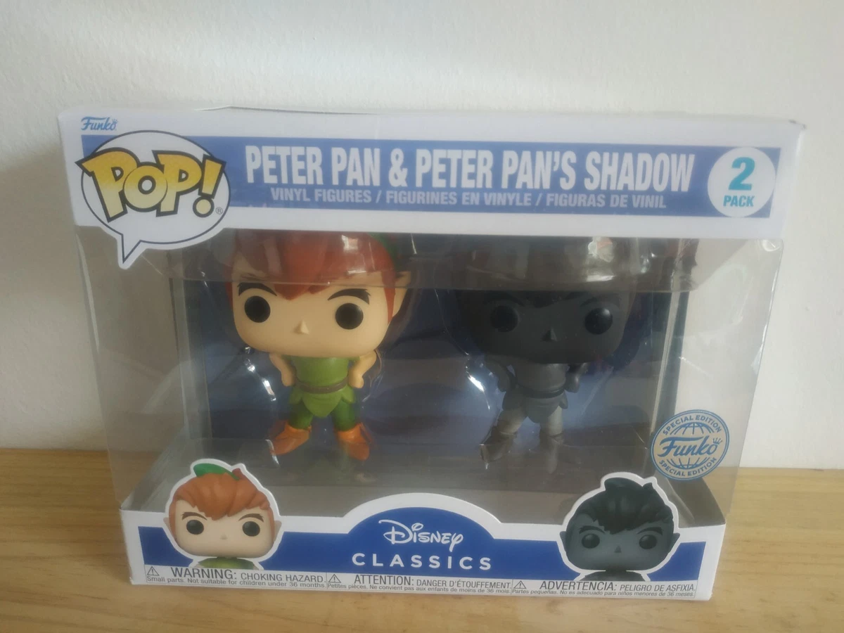 Funko Pop Peter Pan & Peter Pan's Shadow exclusive Disney CAJA DAÑADA VER FOTOS