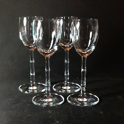 SCHOTT ZWIESEL BAMBOO CORDIAL GLASSES, Cut Lead Crystal, 5 1/2'', 3 Oz, 4PC 