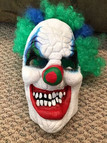 Creepy, Scary Clown Mask - Halloween - Costume - Afbeelding 1 van 9