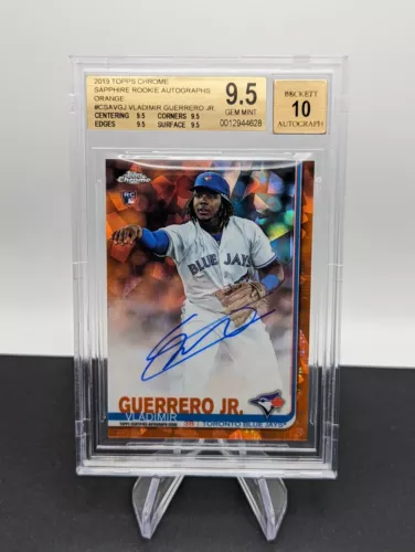 Vladimir Guerrero Jr 2019 Topps Chrome Sapphire Orange RC Auto 18/25 BGS 9.5+/10