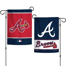 Brand New MLB Atlanta Braves 2 Sided 12.5" X 18" Garden Flag Wincraft