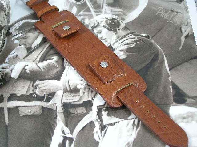 SUPERB LEATHER BUND WATCH STRAP FOR HAMILTON MILITARY PILOT