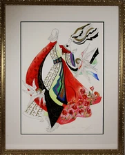 Aleona Isakova " Ist Corinthians" Russian Original Hand Colored Lithograph 