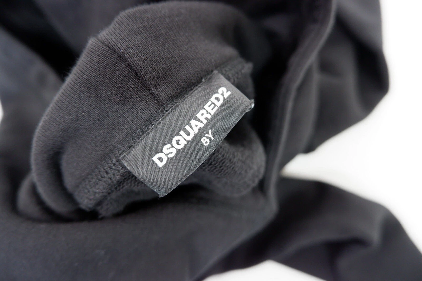 Felpa con cappuccio Dsquared2 DS2 ragazzo taglia 8 anni nera in perfette condizioni