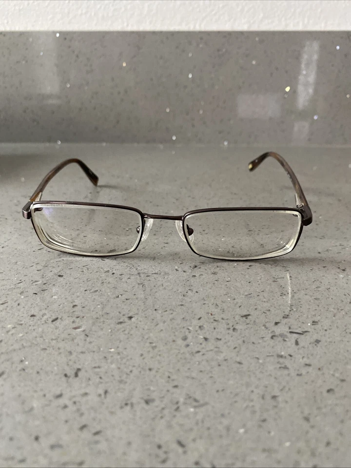 JONES NEW YORK HOMBRES 1301 52-18-140 MARRÓN FLEX BISAGRA GAFAS MONTURAS SOLAMENTE Foto 2 de 4