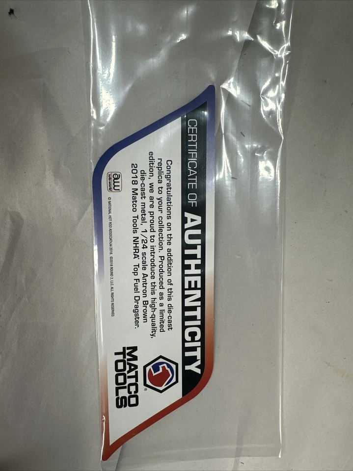 Matco Tools Auto World Antron Marrón Ejército de Estados Unidos NHRA Top Fuel Dragster Nuevo Caja Abierta Foto 3 de 4