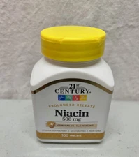21st Century "Prolonged Release" Niacin 500 mg 100 Tabs - EXP: 03/25 *SEALED