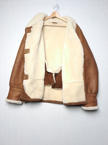 Giacca Shearling Green Apple da Donna - Pelle Montone Vintage Taglia 44 Marrone - Foto 4 di 13