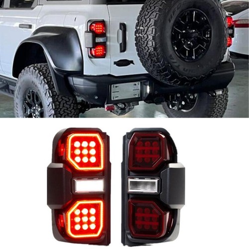 Bronco Raptor Rear Lamp *LED Raptor Tail Lights for Ford Bronco 21 2022-2024 Sequential Rear ...
