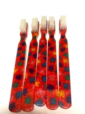 5-PACK FUN Vintage NEW Designer Toothbrush  By Alan Stuart New York