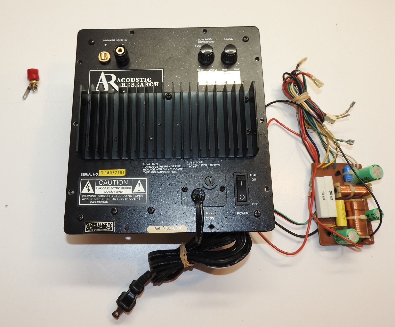 ACOUSTIC RESEARCH AR P428PS POWERED SUBWOOFER AMPLIFIER ONLY