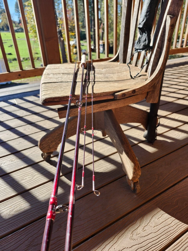 Switch Fly Rod 3 piezas 11 pies 3/4 peso con punta extra ¡Hermosa varilla! Nuevo, c/c Foto 2 de 4