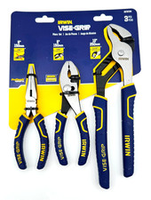 NEW IRWIN 2078704 Vise-Grip Pliers Set 3PC 6" 10" ProTouch Grips Free Ship.