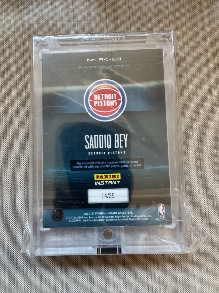 2020-21 Panini Instant Saddiq Bey Rookie Kicks RC SEALED 14/25 - Image 2 of 2