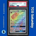2017 POKEMON SUN & MOON #154/149 UMBREON GX RAINBOW SECRET RARE PSA 9