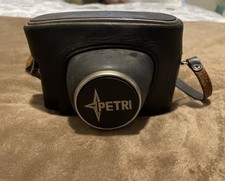 Vintage Petri 7 S Vintage Rangefinder Camera Black Silver with Retro Case